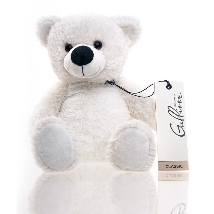 Мягкая игрушка Gulliver мишка сидячий, цвет белый, 24 см от компании Интернет-гипермаркет «MOLL» - фото 1