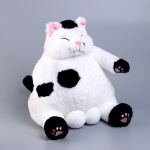 Мягкая игрушка "Кот" с черными лапками, 35 см, цвет белый