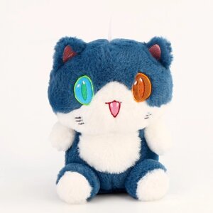 Мягкая игрушка "Котик", 22 см, цвет синий