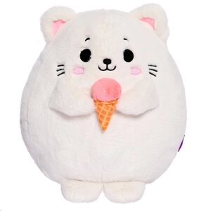 Мягкая игрушка "Котик с мороженым", 35 см