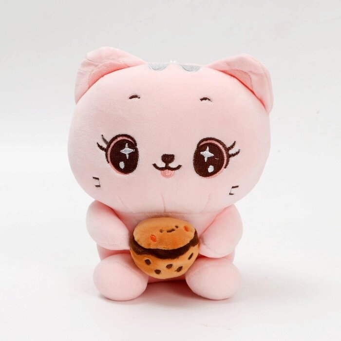 Мягкая игрушка "Котик с пирожным", цвета МИКС от компании Интернет-гипермаркет «MOLL» - фото 1