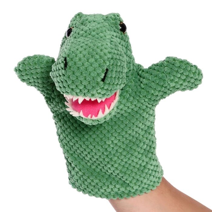 Мягкая игрушка на руку "Динозавр", цвет зелёный, 26 см YK-10253C от компании Интернет-гипермаркет «MOLL» - фото 1