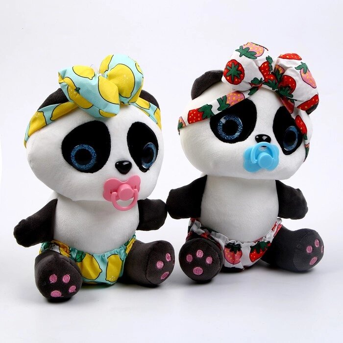 Мягкая игрушка "Панда с соской", цвета МИКС от компании Интернет-гипермаркет «MOLL» - фото 1