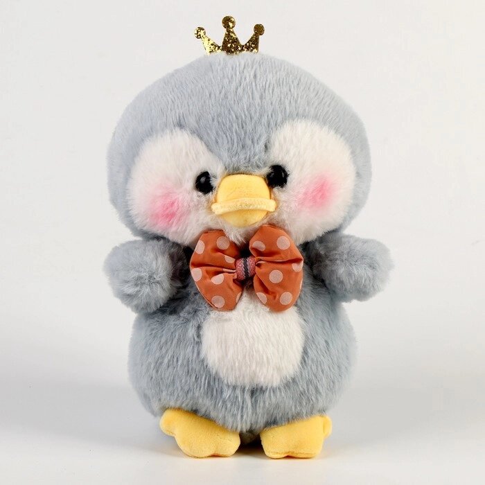 Мягкая игрушка "Пингвин" с бантиком, 21 см, цвет серый от компании Интернет-гипермаркет «MOLL» - фото 1