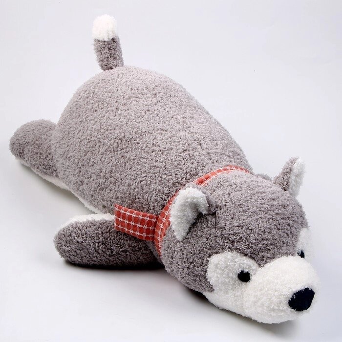 Мягкая игрушка-подушка "Хаски", 60 см, цвет серый от компании Интернет-гипермаркет «MOLL» - фото 1