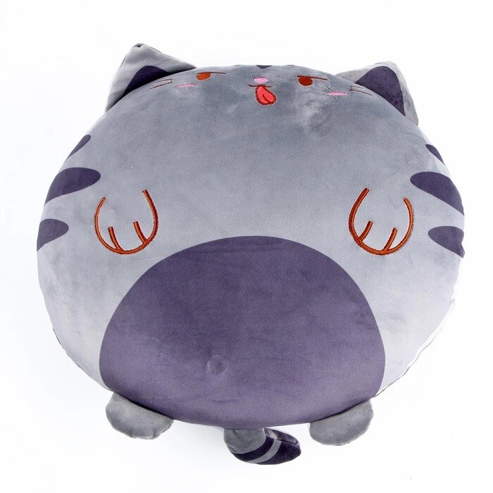 Мягкая игрушка-подушка "Кот", 43 см, цвет серый от компании Интернет-гипермаркет «MOLL» - фото 1