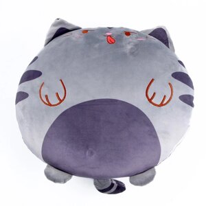 Мягкая игрушка-подушка "Кот", 43 см, цвет серый