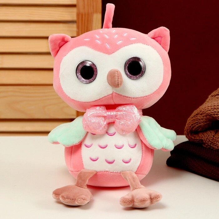 Мягкая игрушка "Совёнок", 23 см, цвет розовый от компании Интернет-гипермаркет «MOLL» - фото 1