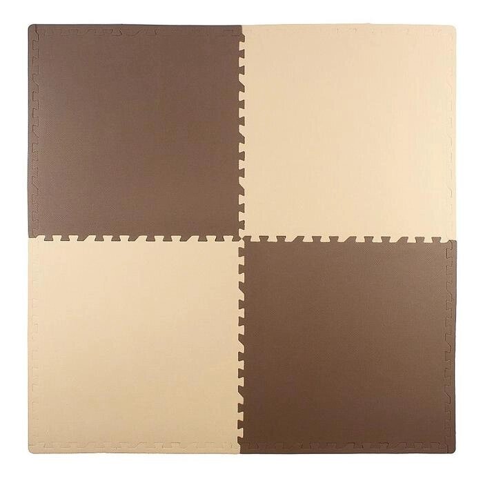 Мягкий пол универсальный 60  60, цвет бежево-коричневый от компании Интернет-гипермаркет «MOLL» - фото 1