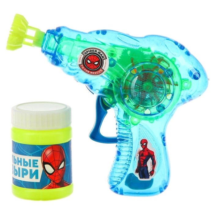Мыльный генератор "Пистолет световой", 50 мл, Человек-паук от компании Интернет-гипермаркет «MOLL» - фото 1