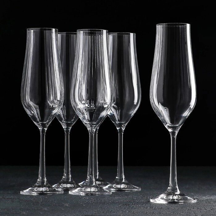 Набор бокалов для шампанского 170 мл "Тулипа", 6 шт от компании Интернет-гипермаркет «MOLL» - фото 1