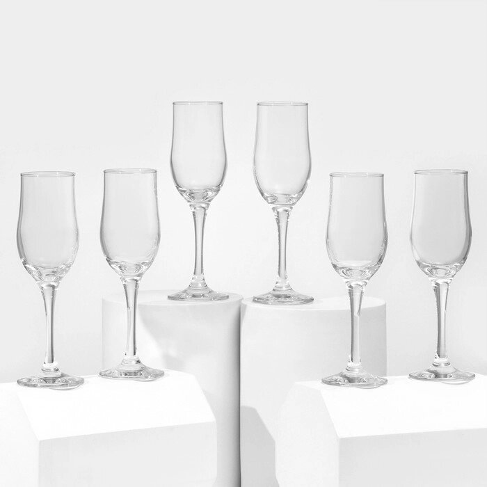 Набор бокалов для шампанского 190 мл Tulipe, 6 шт от компании Интернет-гипермаркет «MOLL» - фото 1