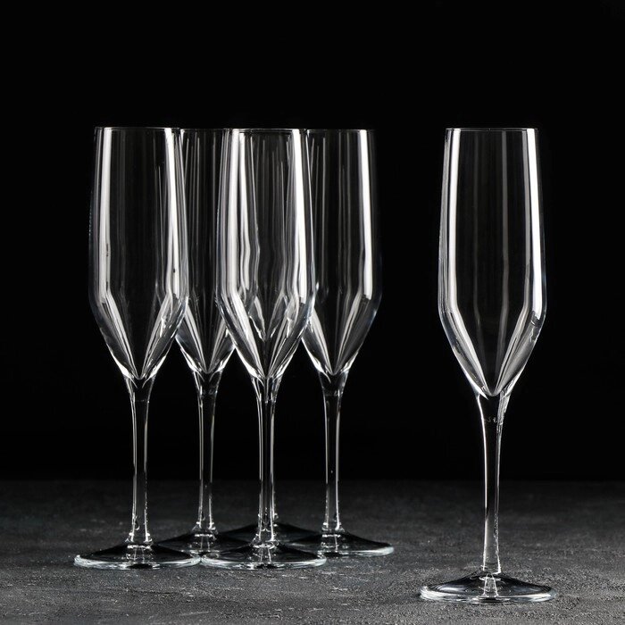 Набор бокалов для шампанского 200 мл "Напа", 6 шт от компании Интернет-гипермаркет «MOLL» - фото 1