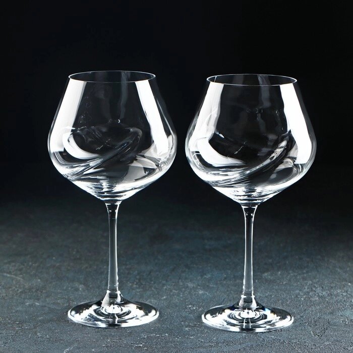 Набор бокалов для вина Bohemia Crystal "Турбуленция", 570 мл, 2 шт от компании Интернет-гипермаркет «MOLL» - фото 1