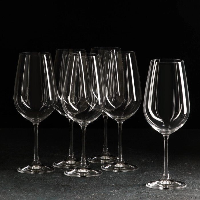 Набор бокалов для вина Bohemia Crystal "Виола", 550 мл, 6 шт от компании Интернет-гипермаркет «MOLL» - фото 1