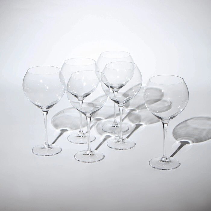 Набор бокалов для вина Carduelis, стеклянный, 640 мл, 6 шт от компании Интернет-гипермаркет «MOLL» - фото 1