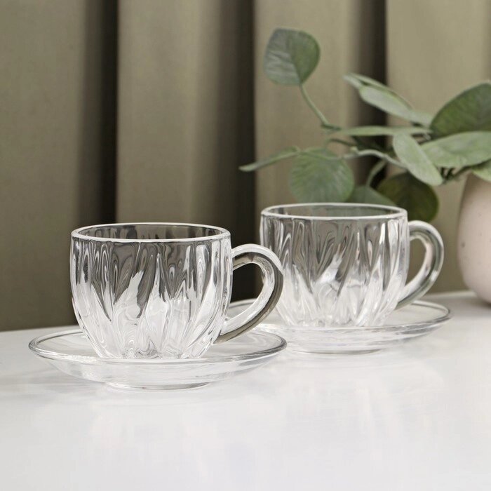 Набор чайный 4 предмета "Блаженство" чаша 150мл, 7х6.5 см, блюдце 12см от компании Интернет-гипермаркет «MOLL» - фото 1