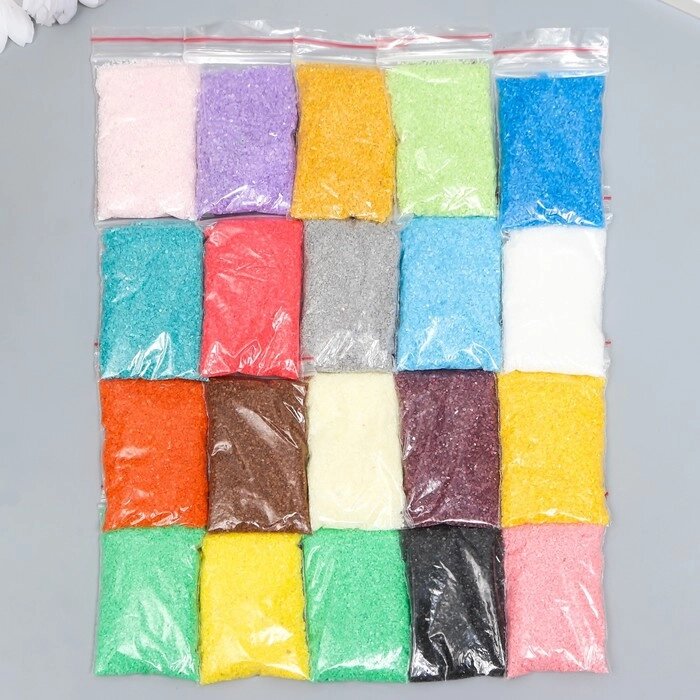 Набор цветного песка 20 цветов по 20гр от компании Интернет-гипермаркет «MOLL» - фото 1