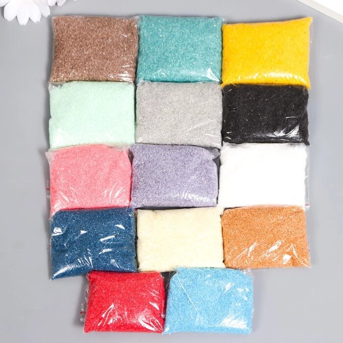 Набор цветного песка в банке (14 цв. по 80гр.) от компании Интернет-гипермаркет «MOLL» - фото 1