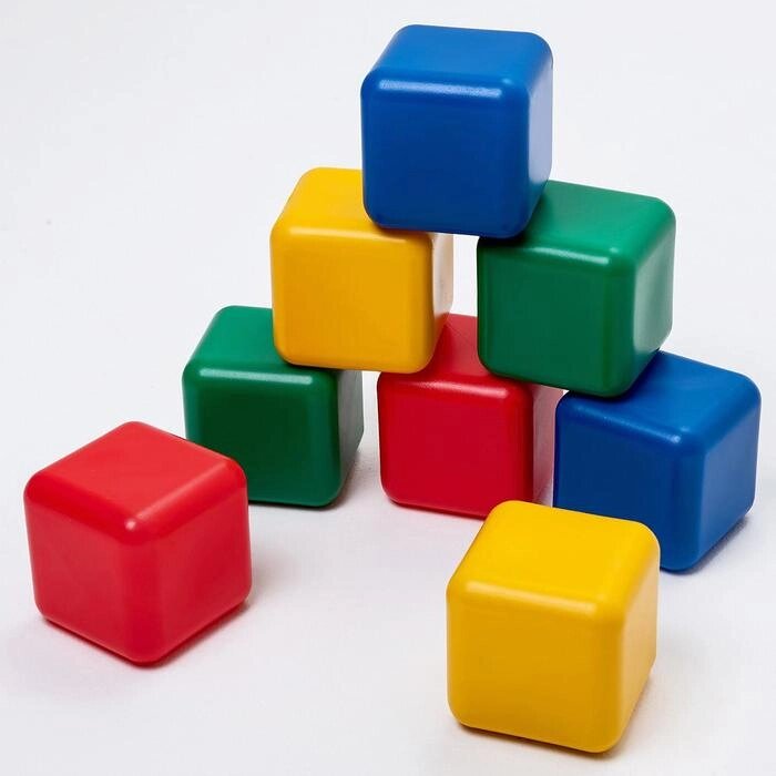 Набор цветных кубиков, 8 штук, 12 х 12 см от компании Интернет-гипермаркет «MOLL» - фото 1
