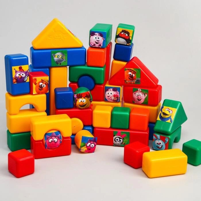 Набор цветных кубиков, "Смешарики", 60 элементов, кубик 4 х 4 см от компании Интернет-гипермаркет «MOLL» - фото 1