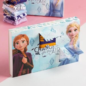 Набор детских носков "Frozen" 6 пар в адвент коробке, "Холодное сердце", 18-20 см