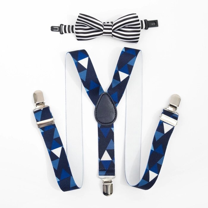 Набор детский подтяжки и галстук-бабочка "Геометрия" от компании Интернет-гипермаркет «MOLL» - фото 1