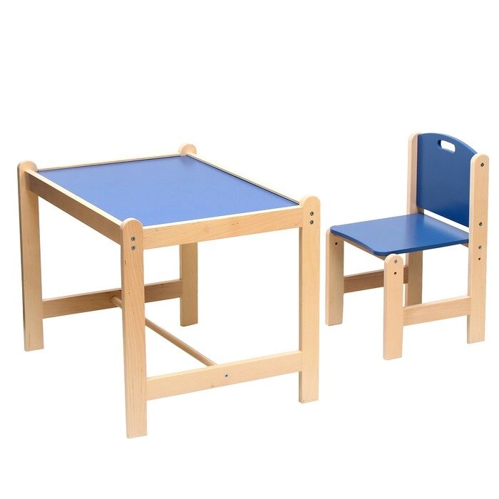 Набор детской мебели: стол + стул, "Каспер", синий от компании Интернет-гипермаркет «MOLL» - фото 1