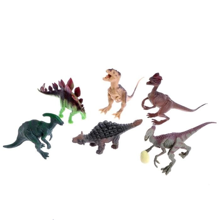 Набор динозавров "Юрский период", 6 фигурок от компании Интернет-гипермаркет «MOLL» - фото 1