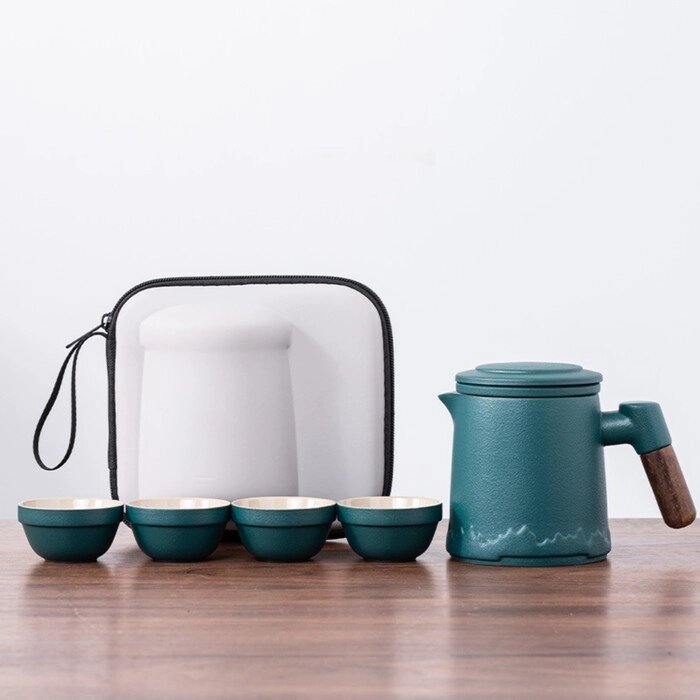 Набор для чайной церемонии 5 предметов на 4 персоны: чашка 45 мл, чайник 400 мл от компании Интернет-гипермаркет «MOLL» - фото 1