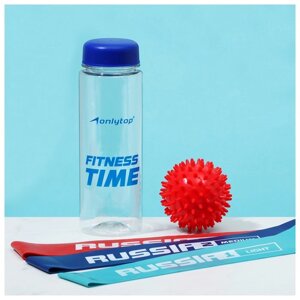 Набор для фитнеса "Россия"3 фитнес-резинки, бутылка для воды, массажный мяч