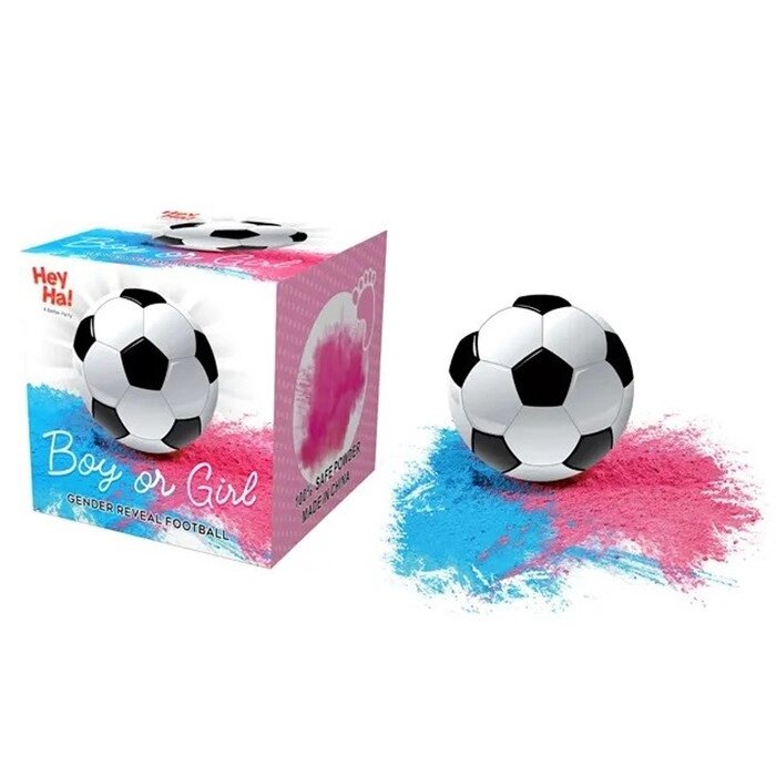 Набор для Гендер Пати, Футбольный мяч, с краской Холи (2 цвета), 15 см от компании Интернет-гипермаркет «MOLL» - фото 1