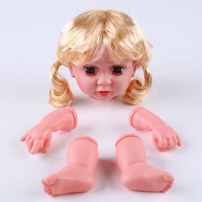 Набор для изготовления куклы - голова с волосами, 2 руки, 2 ноги, на куклы 60 см от компании Интернет-гипермаркет «MOLL» - фото 1