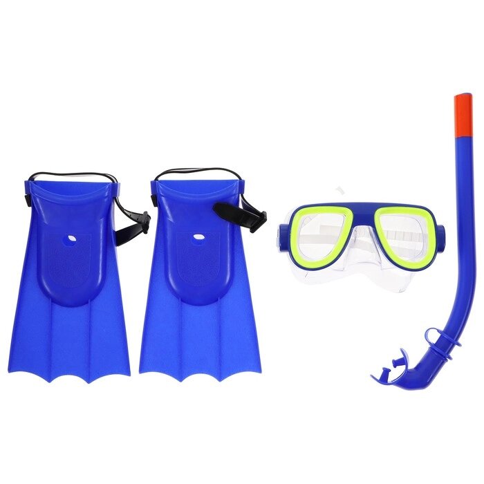 Набор для плавания детский, маска, ласты, трубка, цвета МИКС от компании Интернет-гипермаркет «MOLL» - фото 1