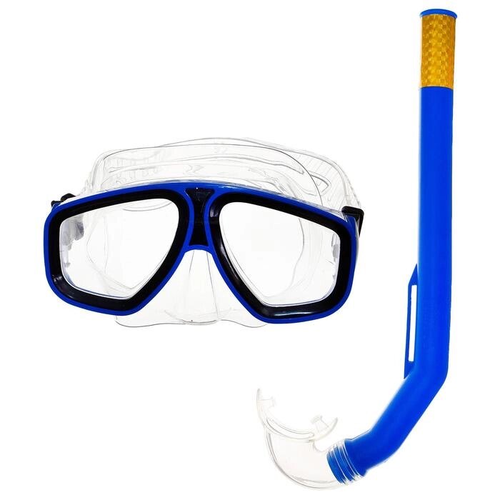 Набор для подводного плавания, 2 предмета: маска, трубка, в пакете, цвета МИКС от компании Интернет-гипермаркет «MOLL» - фото 1