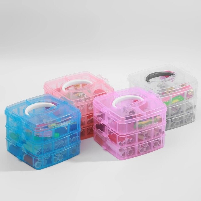 Набор для шитья в пластиковой коробке, цвет МИКС от компании Интернет-гипермаркет «MOLL» - фото 1