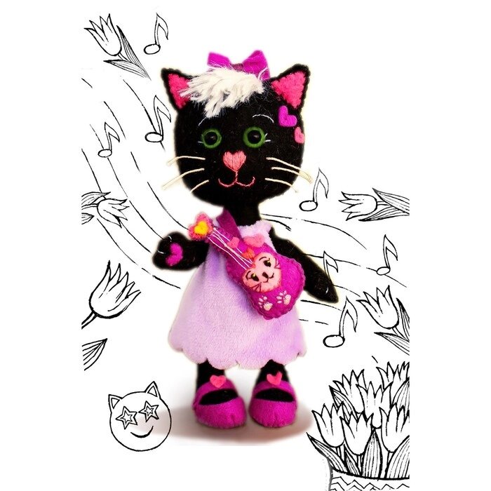 Набор для создания игрушки из фетра+раскраска "Кошечка Звезда" ПЭМ-1753 от компании Интернет-гипермаркет «MOLL» - фото 1