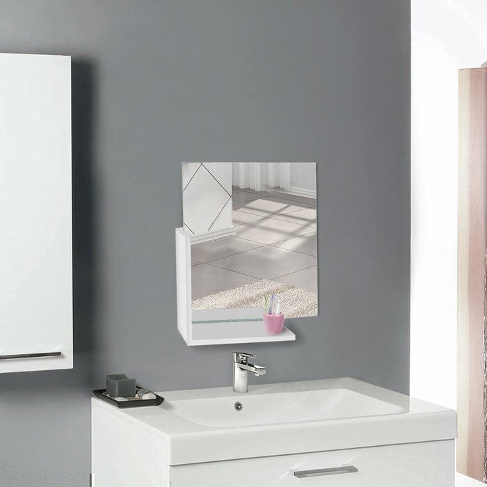 Набор для ванной комнаты "Neo", цвет белый от компании Интернет-гипермаркет «MOLL» - фото 1