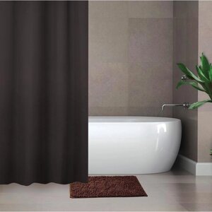 Набор для ванной SAVANNA "Комфорт"штора 180180 см, ковёр 4060 см, цвет коричневый