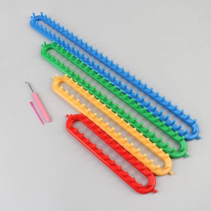 Набор для вязания "Лумы", 25/36/47/57 см, игла и крючок в комплекте, цвет разноцветный от компании Интернет-гипермаркет «MOLL» - фото 1