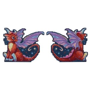 Набор для вышивания "Полуночный дракон" 12*15 Р-889