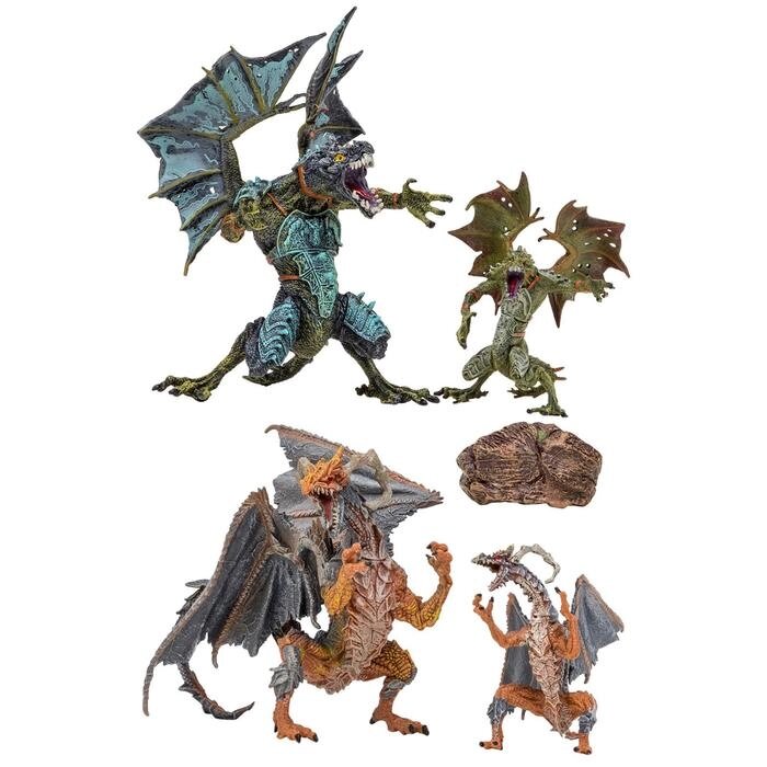 Набор фигурок: 4 дракона, 1 аксессуар от компании Интернет-гипермаркет «MOLL» - фото 1