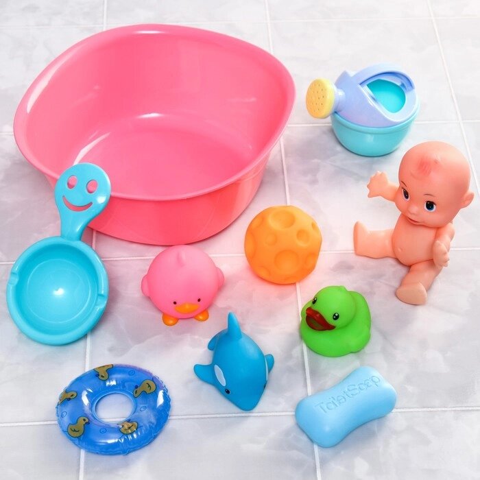 Набор игрушек для игры в ванне "Игры малыша" от компании Интернет-гипермаркет «MOLL» - фото 1