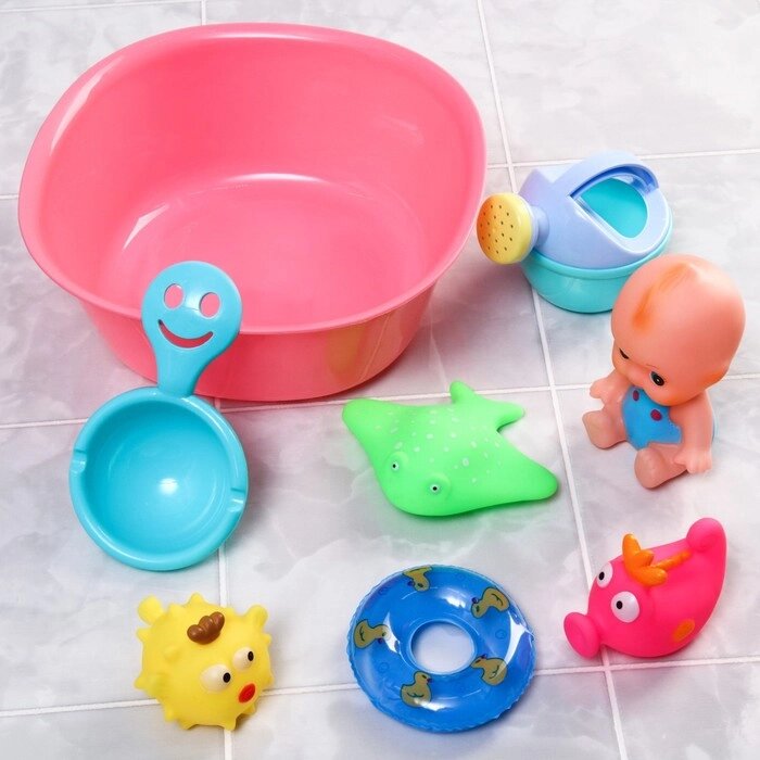 Набор игрушек для игры в ванне "Игры малыша" от компании Интернет-гипермаркет «MOLL» - фото 1