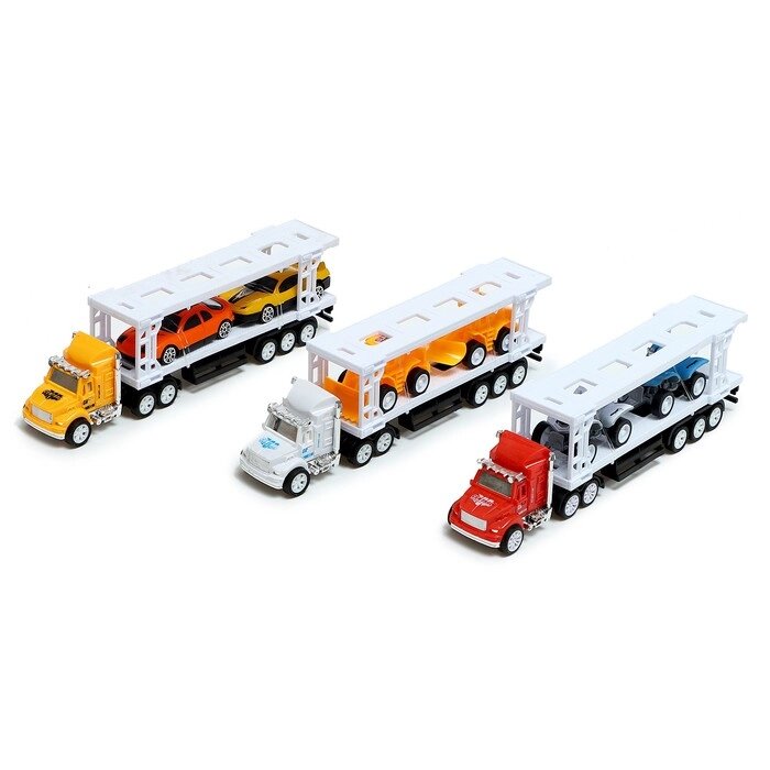 Набор инерционных грузовиков "Автовоз", в наборе 3 шт от компании Интернет-гипермаркет «MOLL» - фото 1