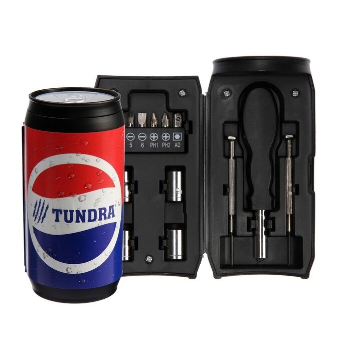 Набор инструментов TUNDRA, подарочный пластиковый кейс "Банка" 13 предметов от компании Интернет-гипермаркет «MOLL» - фото 1