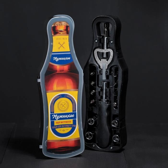 Набор инструментов в бутылке "True man" от компании Интернет-гипермаркет «MOLL» - фото 1