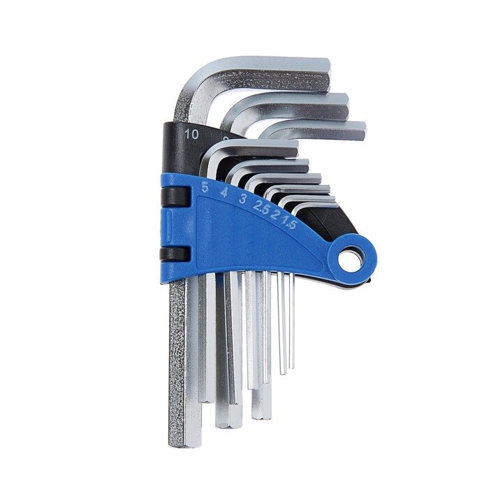 Набор ключей шестигранных TUNDRA, CrV, 1.5 - 10 мм, 9 шт. от компании Интернет-гипермаркет «MOLL» - фото 1