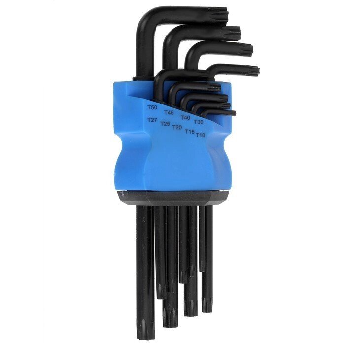 Набор ключей TUNDRA black, TORX Tamper, удлиненные, CrV, TT10 - TT50, 9 шт. от компании Интернет-гипермаркет «MOLL» - фото 1