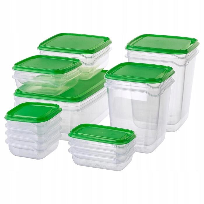 Набор контейнеров, 17 шт, цвет зеленый ПРУТА от компании Интернет-гипермаркет «MOLL» - фото 1